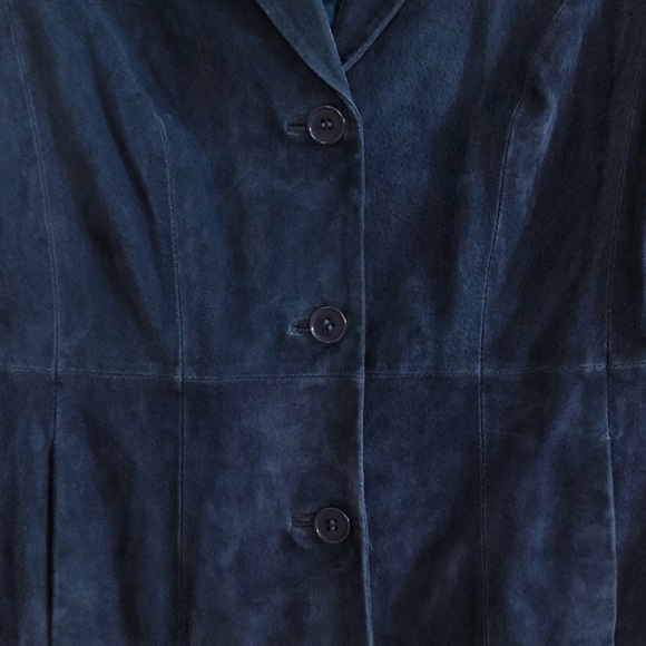 Blue Leather Jacket - Picture 5 of 6